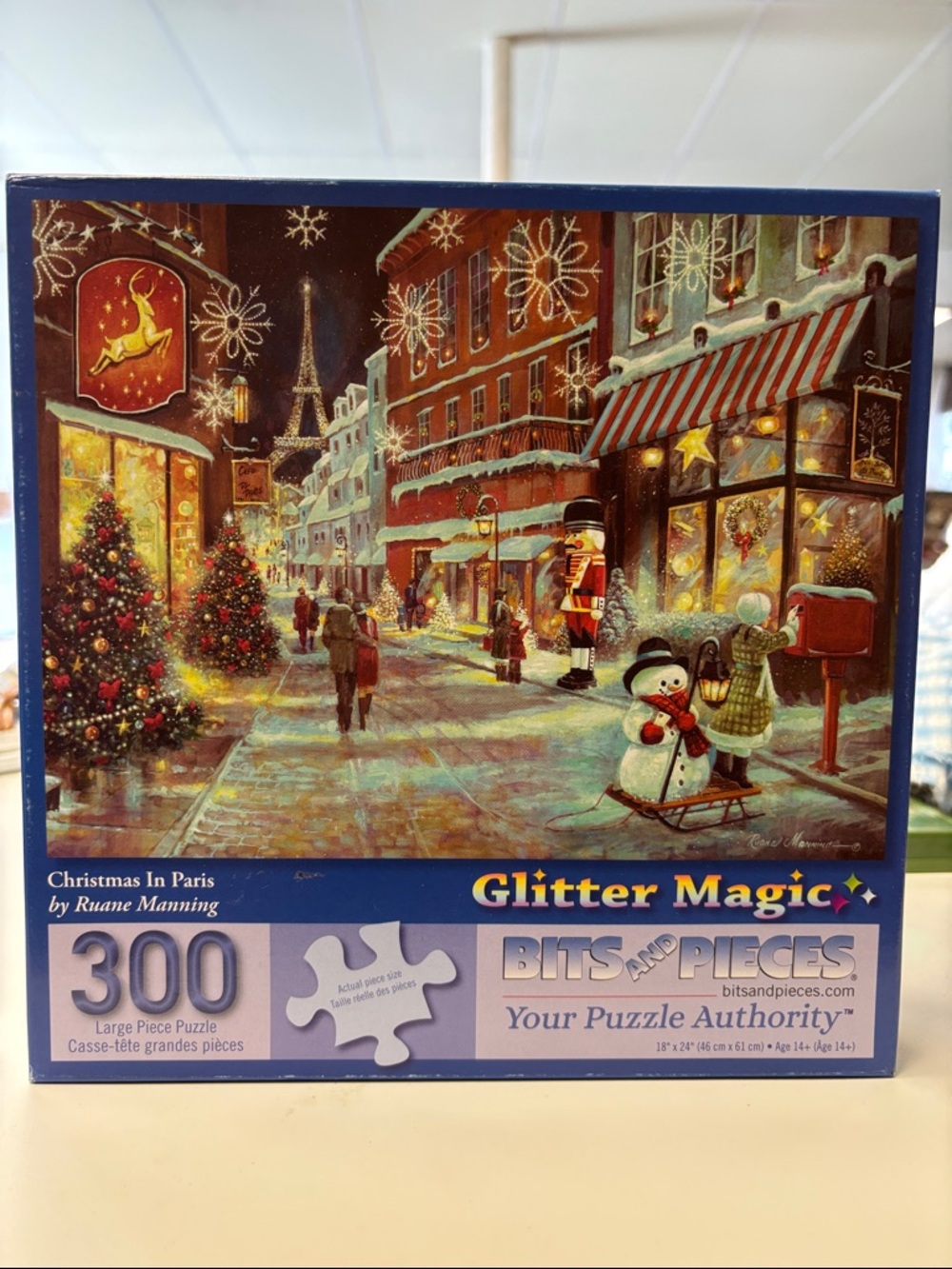 Bits and Pieces Glitter Magic 300-Piece Puzzle - Blue